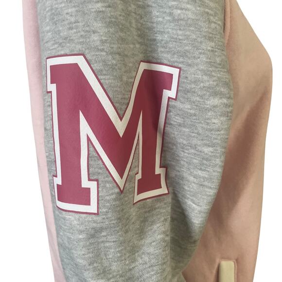 Disney 100 Mickey Mouse Club Varsity Jacket Women’s Small Pink Gray Letterman - Picture 6 of 16